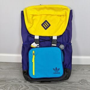 Adidas Backpack Bright Purple Blue Yellow Harajuku Style JAPAN Exclusive - NEW!